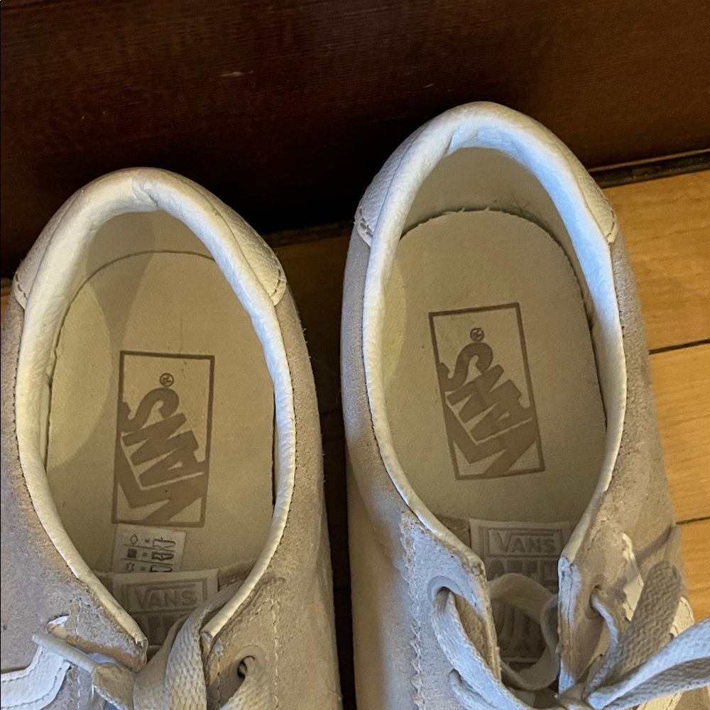 Vans Cream and White Sneakers - Picture 2 of 4